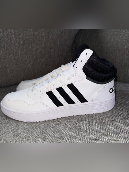 adidas | Shoes | White Adidas Hoops 3 Mid Basketball Sneakers | Poshmark